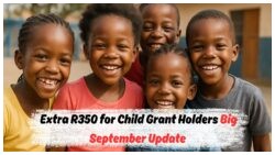 SASSA Announces R350 Back-to-School Bonus for Child Grant Holders Starting 15 Sept!